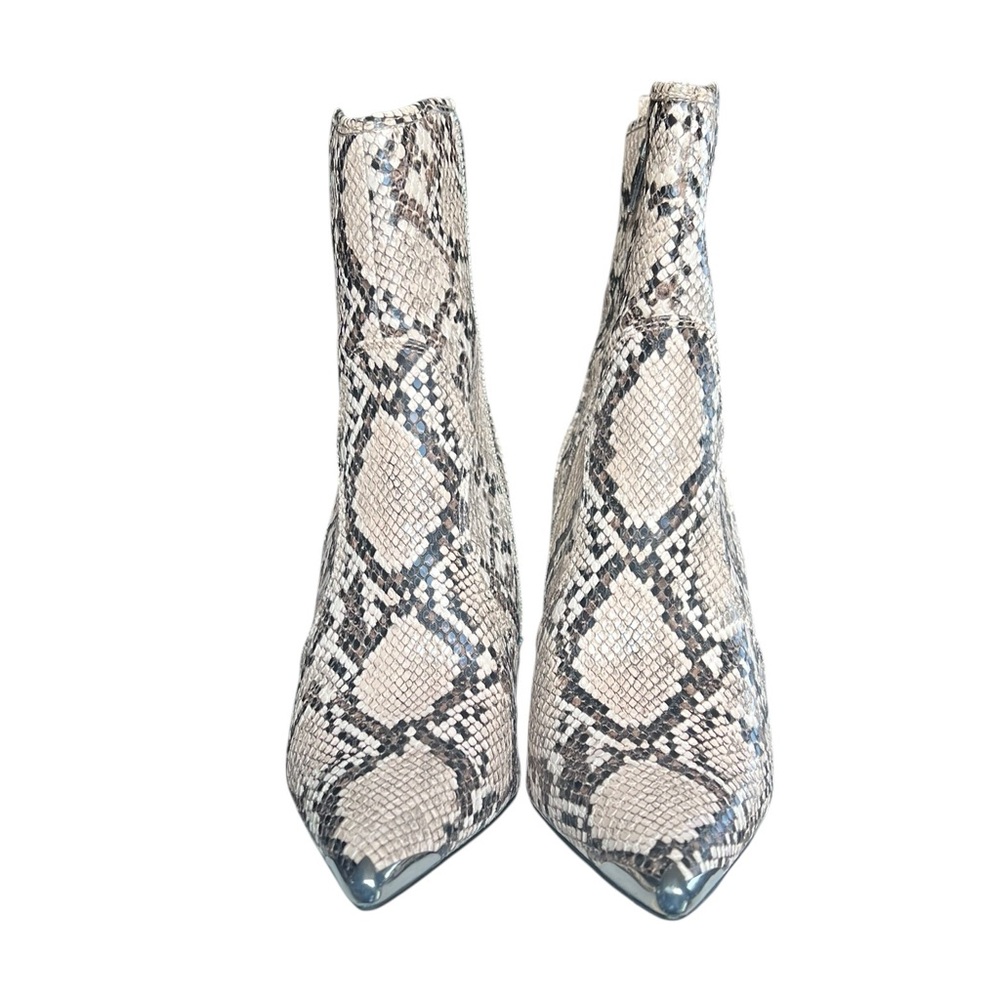 Winnie Harlow x Steve Madden 7.5 Tina Snakeskin Stiletto Ankle Boots - Picture 2 of 11